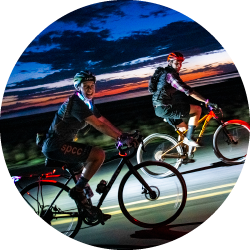Night mountain bike ride on antelope island.